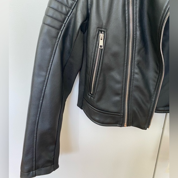 Women’s Zara Faux Leather Moto Jacket- New - Picture 4 of 10